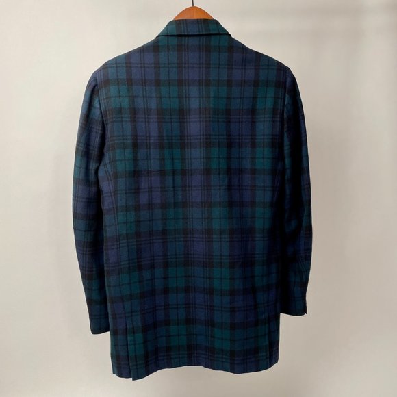 Vintage Lightweight Wool Black Watch Tartan Plaid Blazer Jacket, Size Mens M/L - Picture 5 of 8